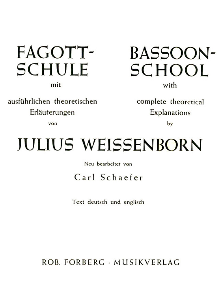 Other Cover Image Fagottschule