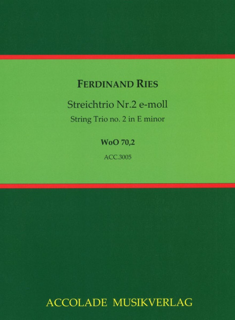 Front Cover Image Streichtrio Nr. 2 e-moll WoO 70,2 