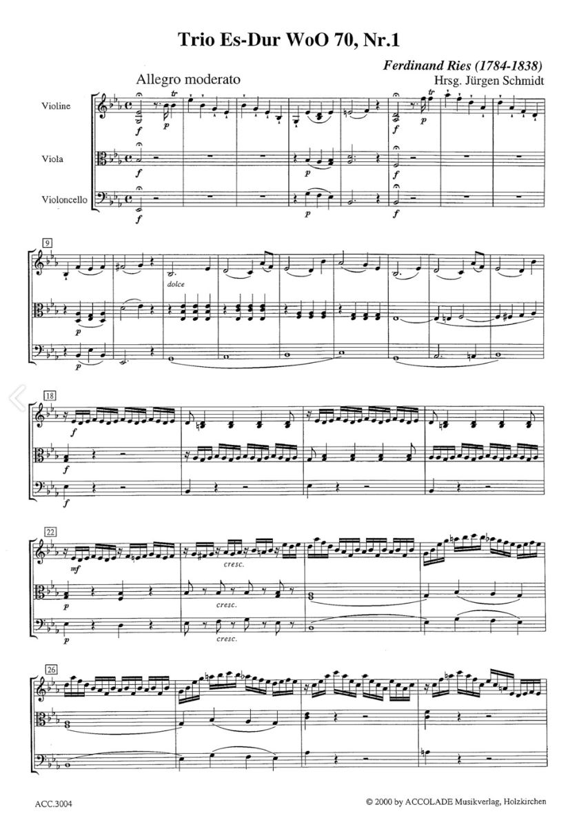Other Cover Image Streichtrio Nr. 1 Es-Dur WoO 70,1 