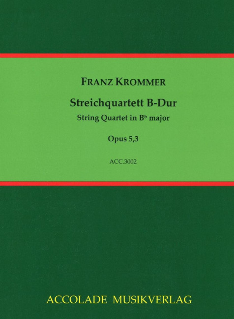 Front Cover Image Streichquartett B-Dur op. 5/3 