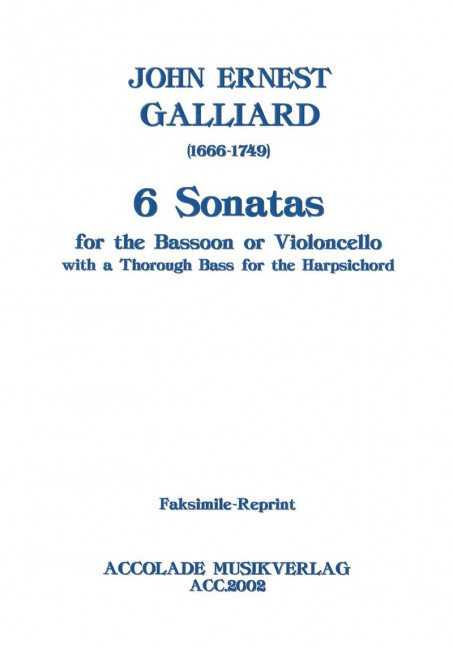 Front Cover Image 6 Sonatas with a thorough bass 