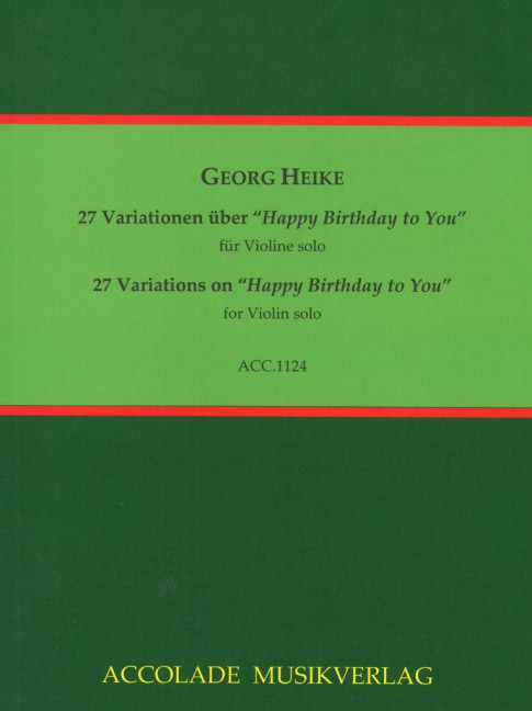Front Cover Image 27 Variationen über "Happy Birthday to You" 