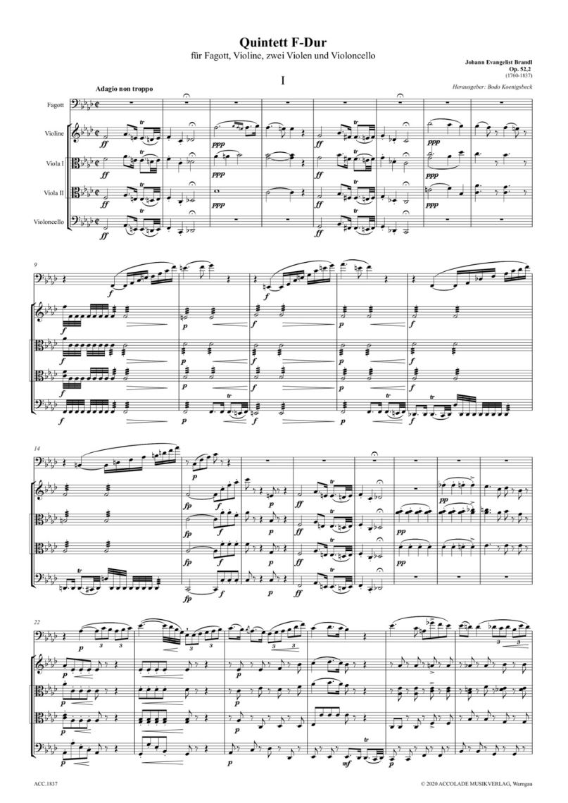 Other Cover Image Quintett F-Dur op. 52/2 