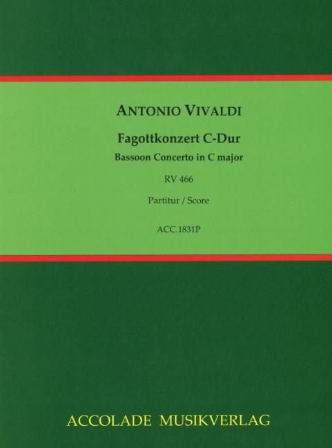 Front Cover Image Fagottkonzert Nr. 28 C-Dur RV 466 