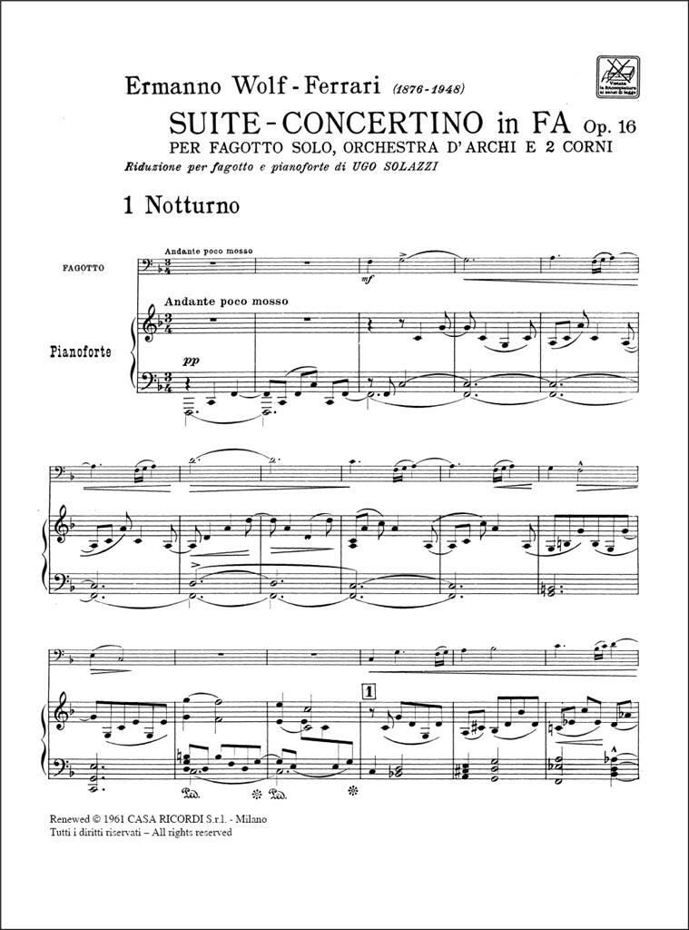 Other Cover Image Suite - Concertino F-Dur op.16
