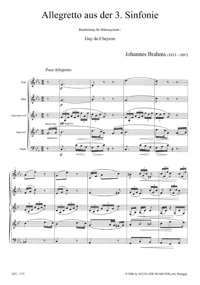 Other Cover Image Allegretto aus der 3 Sinfonie op. 90 