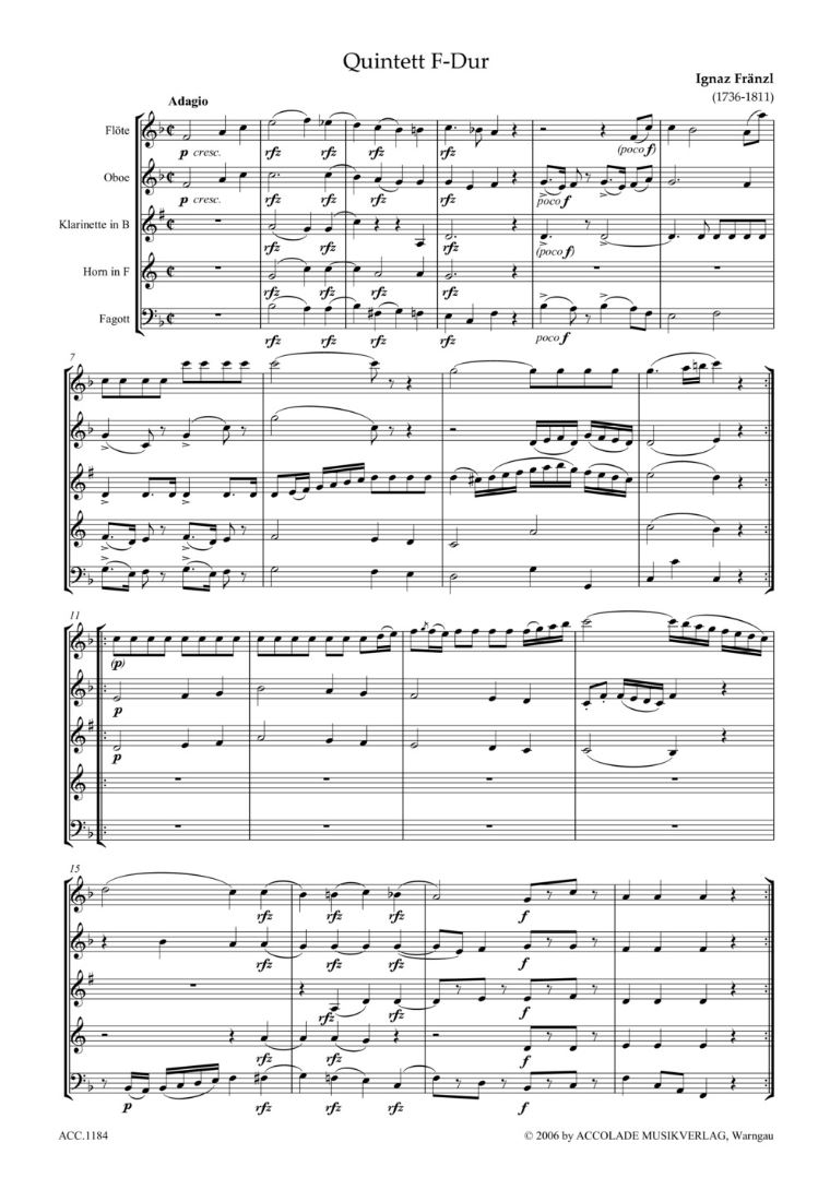 Other Cover Image Bläserquintett F-Dur 