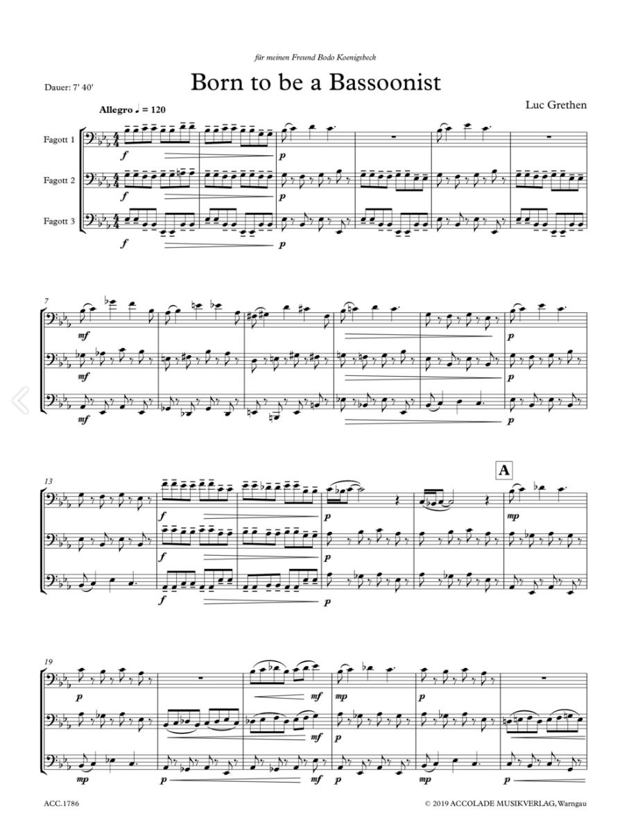 Other Cover Image Born to be a Bassoonist 