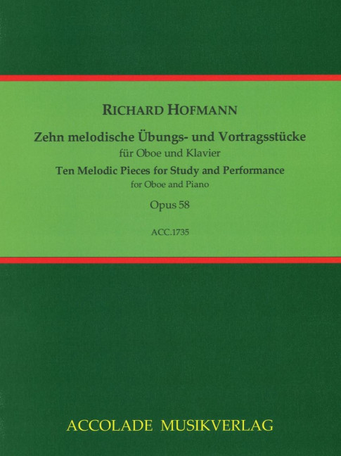 Front Cover Image Zehn melodische Übungs- und Vortragsstücke op. 58 