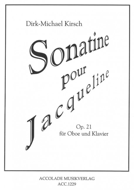 Front Cover Image Sonatine pour Jacqueline op. 21 