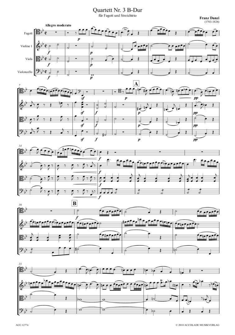 Other Cover Image Quartett B-Dur op.40/3 