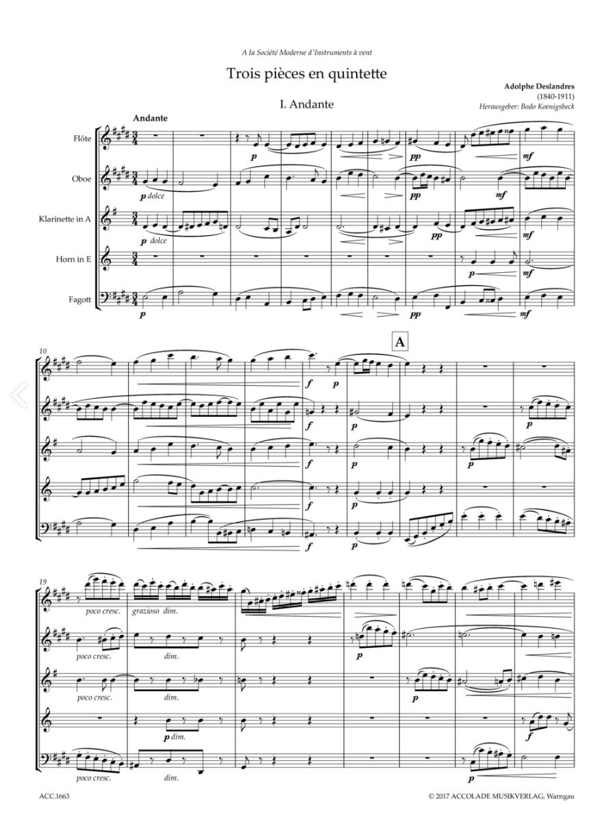 Other Cover Image Drei Stücke für Bläserquintett 