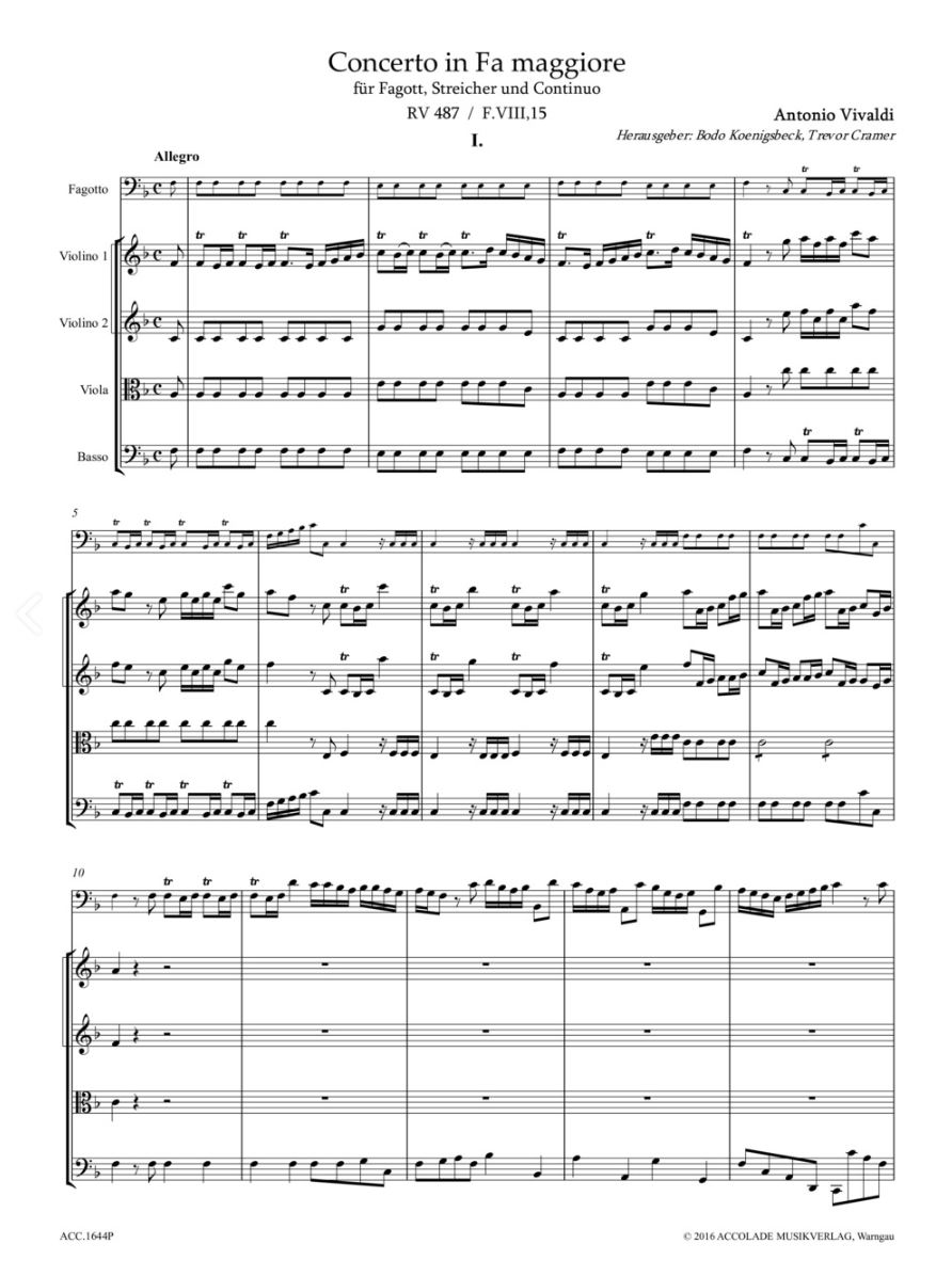 Other Cover Image Konzert Nr. 15 RV 487 F-Dur 