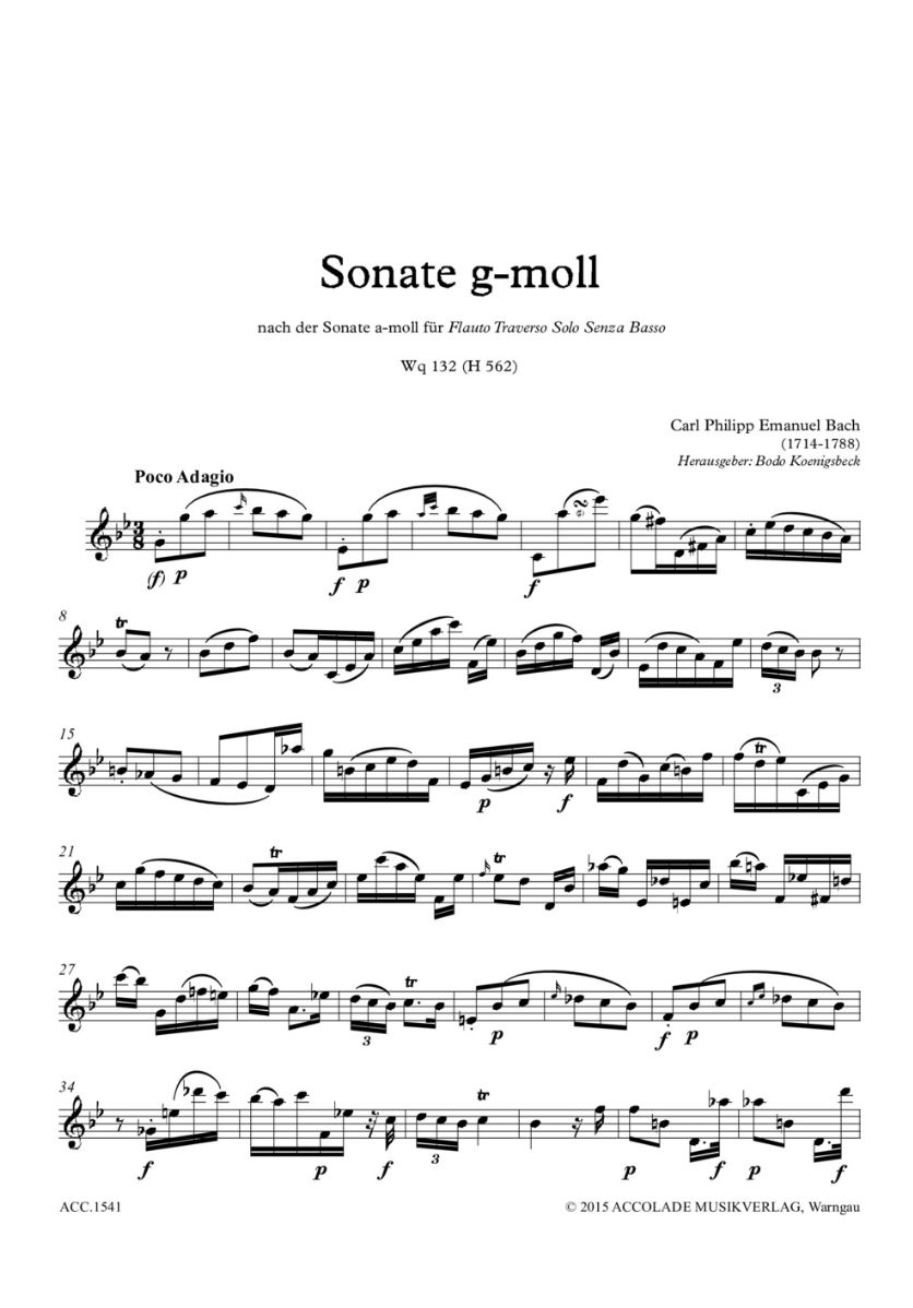 Other Cover Image Sonate g-Moll Wq 132 / H 562 