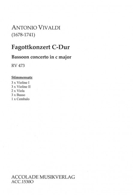 Front Cover Image Konzert Nr. 9 C-Dur RV 473 