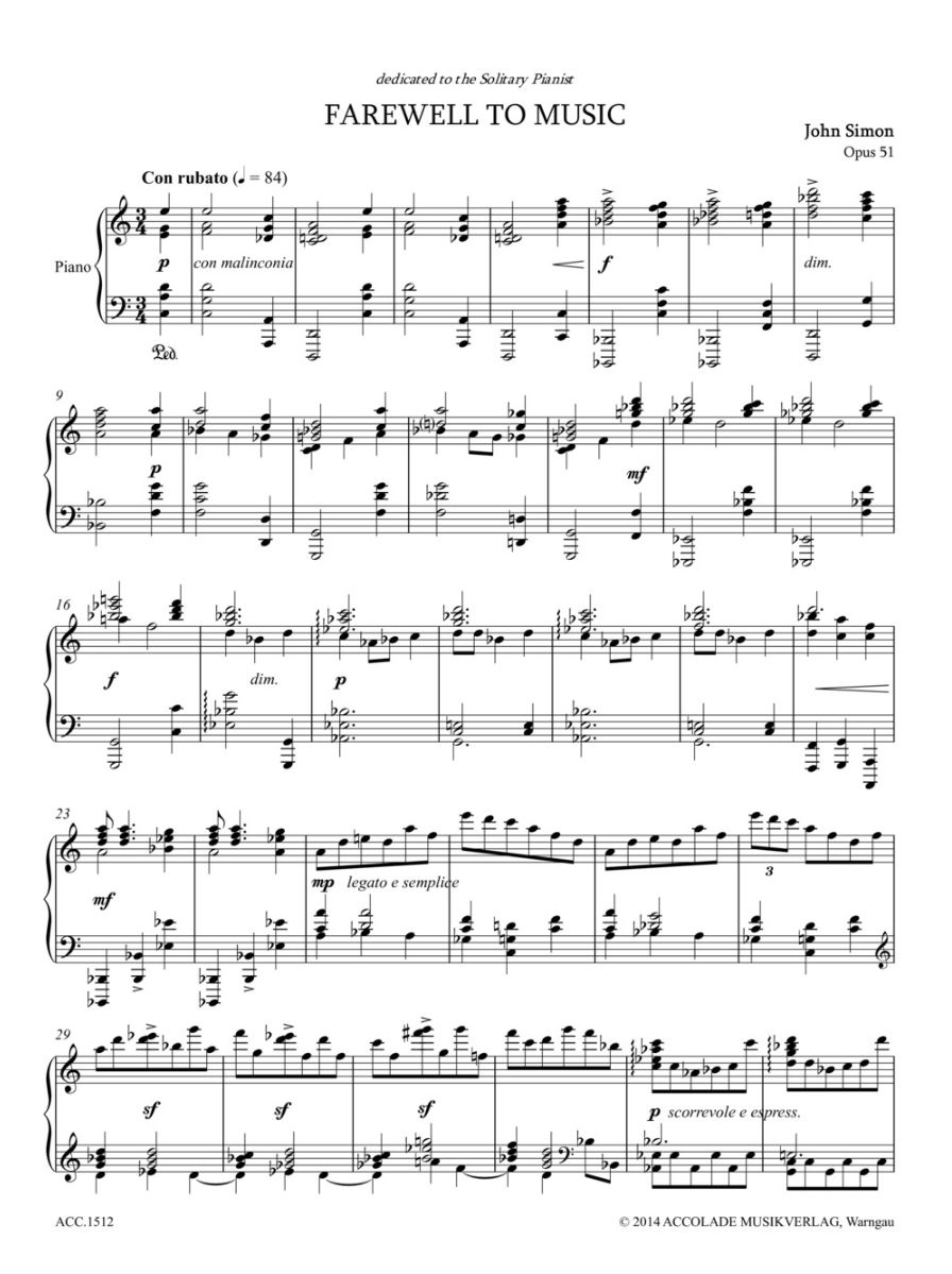 Other Cover Image Farewell to Music op. 51 