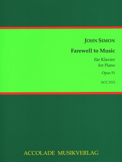 Front Cover Image Farewell to Music op. 51 