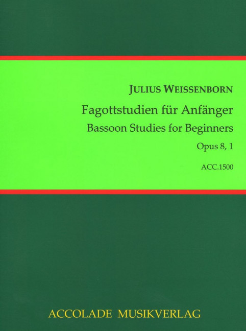 Front Cover Image Fagottstudien für Anfänger op. 8,1 