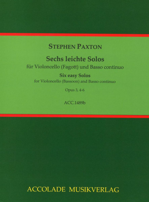 Front Cover Image Sechs leichte Solos op. 3, 4-6 Band 2