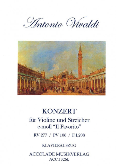 Front Cover Image Konzert e-moll "Il Favorito" op. 11/2 PV 106 / F:I,208 / RV 277 