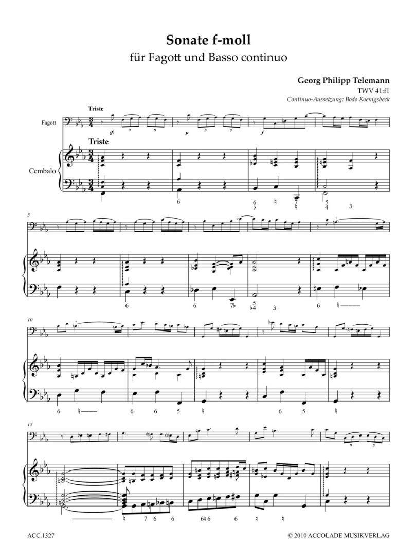Other Cover Image Sonate f-moll TWV 41:f1 