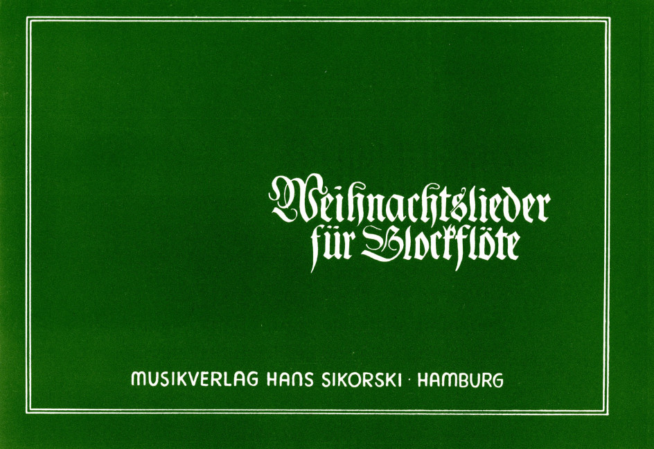 Front Cover Image Weihnachtslieder für Blockflöte 