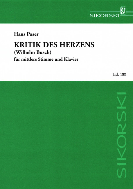 Front Cover Image 6 Lieder aus "Kritik des Herzens" op. 26 