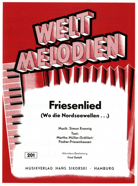 Front Cover Image Friesenlied (Wo die Nordseewellen ...) 