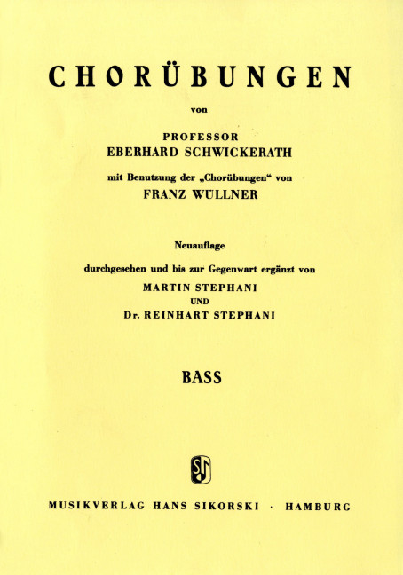 Front Cover Image Chorübungen 
