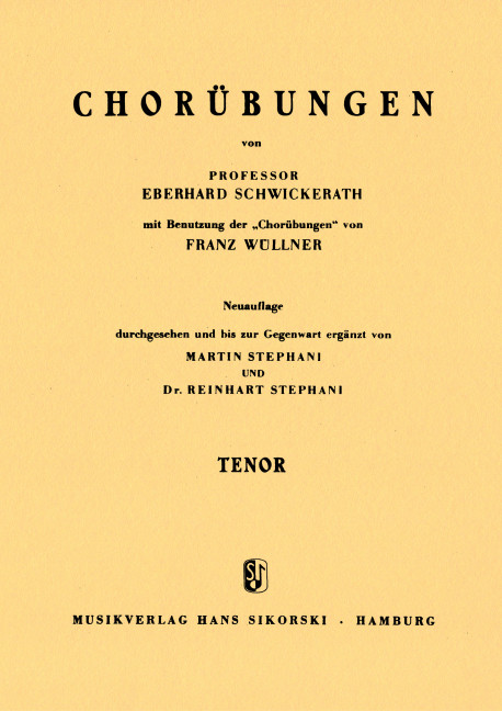 Front Cover Image Chorübungen 