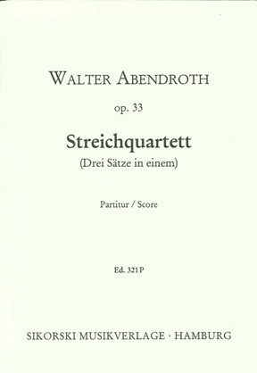 Front Cover Image Streichquartett (Drei Sätze in einem) op. 33 
