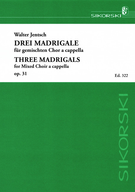 Front Cover Image 3 Madrigale aus den "Sonetten an Orpheus" von R. M. Rilke op. 31 