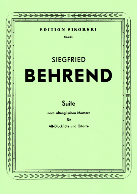 Front Cover Image Suite nach altenglischen Meistern 