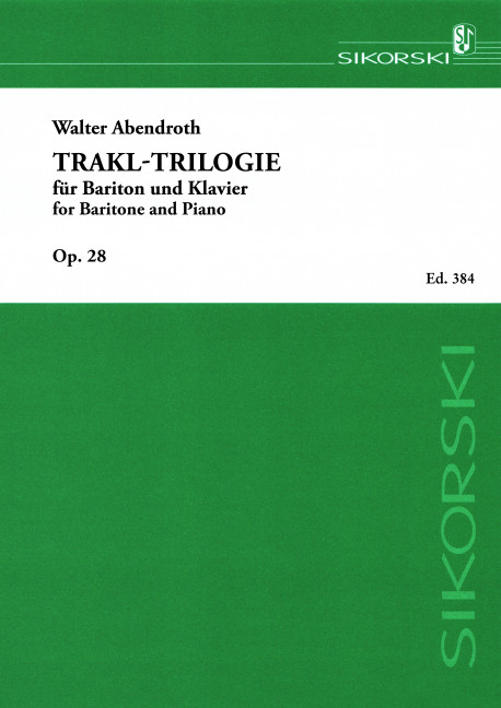 Front Cover Image Trakl-Trilogie op. 29 