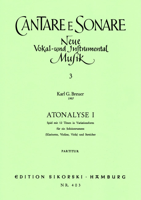 Front Cover Image Atonalyse Nr. 1 