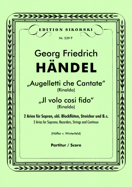 Front Cover Image Augeletti, che cantate / ll volo così fido 