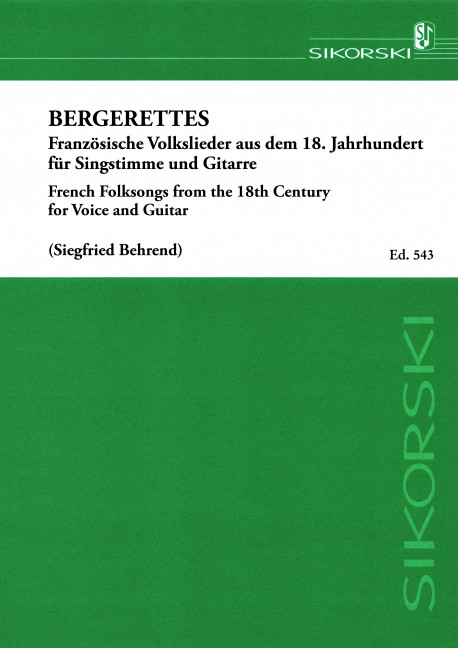 Front Cover Image Bergerettes 