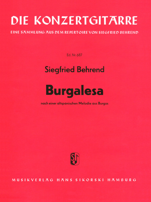 Front Cover Image Burgalesa nach einer altspanischen Melodie aus Burgos 
