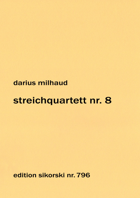 Front Cover Image Streichquartett Nr. 8 