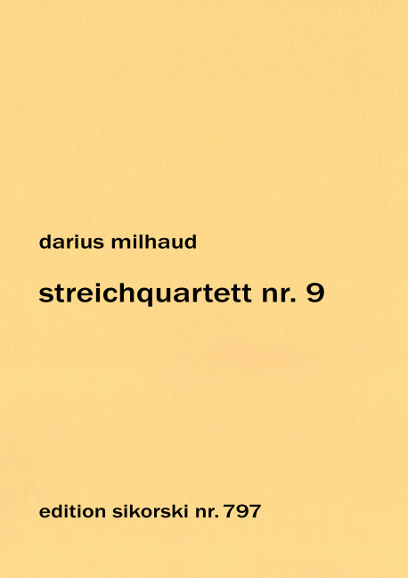 Front Cover Image Streichquartett Nr. 9 