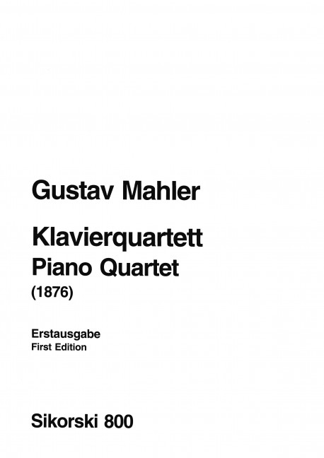 Front Cover Image Klavierquartett (1876) 