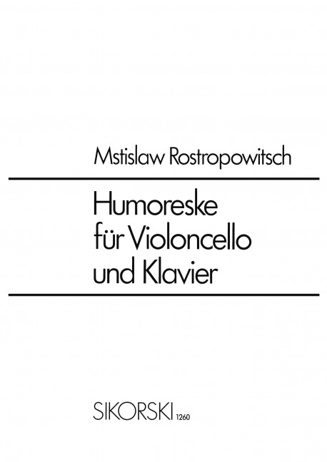 Front Cover Image Humoreske op. 5 