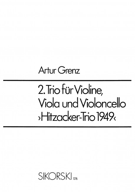 Front Cover Image Trio Nr. 2 op. 9/2 