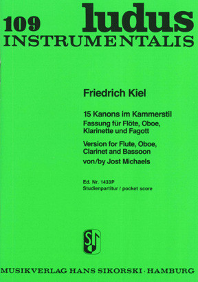 Front Cover Image 15 Kanons im Kammerstil 