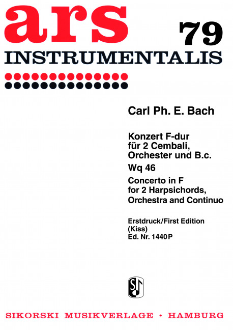 Front Cover Image Konzert Wq 46 