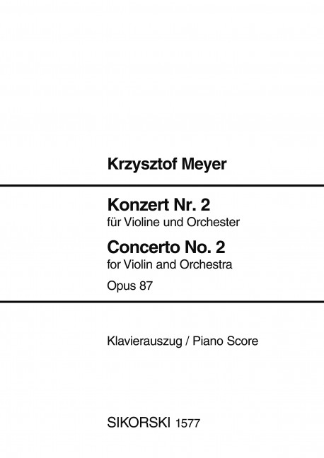 Front Cover Image Konzert Nr. 2 op. 87 