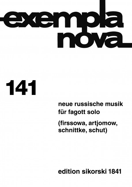 Front Cover Image Neue russische Musik für Fagott solo 