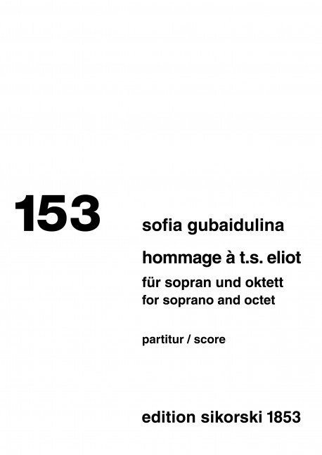 Front Cover Image Hommage à T. S. Eliot 