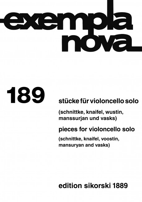 Front Cover Image Stücke für Violoncello solo 