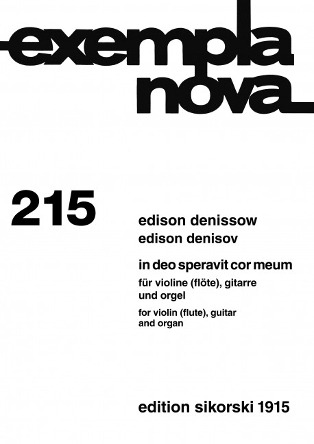 Front Cover Image In Deo speravit cor meum 